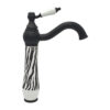 Zebra Black White Tall Basin Mixer