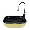 Gold Black Vessel Basin