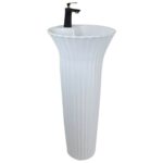 Bright White Monobloc Basin