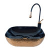 Crocodile Rose Gold Vessel Basin