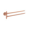 Crystal Rose Gold Double Havlu Bar 60cm