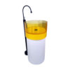 Crystal Clear Yellow White Glass Monobloc Basin