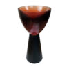 Crystal Clear Red Black Glass Monobloc Basin