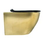 Fiore Matte Gold Rimless Wall-Hung Toilet