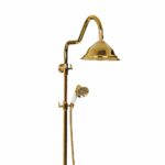 Flamingo Gold Overhead Shower Set with Mixer