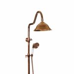 Flamingo Rose Gold Overhead Shower Set with Mixer