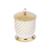 Geometrik White Gold Trash Bin