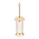 Geometrik White Gold Toilet Brush