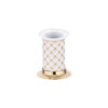 Geometrik White Gold Set Top Toothbrush Holder