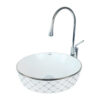 Geometrik Platin White Vessel Basin