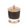 Geometrik Black Gold Trash Bin