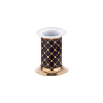 Geometrik Black Gold Set Top Toothbrush Holder
