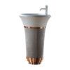 Glory Gray White Bronze Monobloc Basin