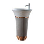 Glory Gray White Bronze Monobloc Basin