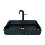 Kapitone 60 cm Black Countertop Vessel Basin