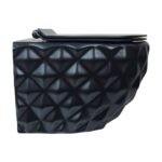 Kapitone Matte Black Rimless Wall-Hung Toilet