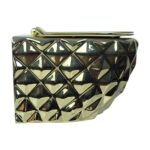 Kapitone Polished Gold Rimless Wall-Hung Toilet