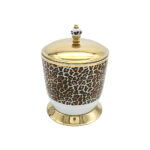 Leopar Gold Trash Bin