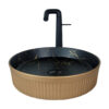 Marmo 42 cm Matte Gold Black Countertop Vessel Basin