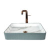 Marmo 50 cm Matte Gray Calacatta Countertop Vessel Basin