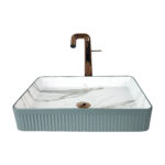 Marmo 50 cm Matte Gray Calacatta Countertop Vessel Basin