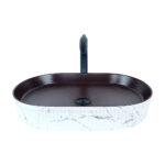 Marmo 58 cm White Bordo Countertop Vessel Basin