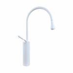 Minimal White Tall Basin Mixer