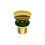 Pop-Up Basin Drain with Overflow Gold