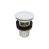 Pop-Up Basin Drain with Overflow White