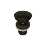Pop-Up Basin Drain with Overflow Black
