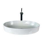 Ren 60 cm White Countertop Vessel Basin