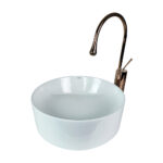 Ren 42 cm White Countertop Vessel Basin