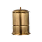 Roma Antique Gold Banded Trash Bin