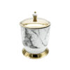 Sharp Calacatta Trash Bin