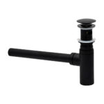 T Basin Trap + Pop-Up Brass Black