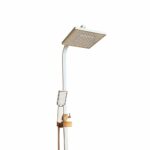 Waterfall White Gold Shower Set