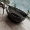 170x80 Black Clear Freestanding Bathtub