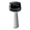 Crystal Clear Black White Glass Monobloc Basin