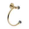 Geometrik Black White Towel Ring