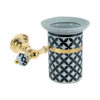 Geometrik Black White Mounted Toothbrush Holder