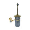 Geometrik Black White Mounted Toilet Brush Holder