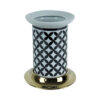 Geometrik Black White Set Top Toothbrush Holder