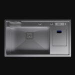 Inox 86x49 Tek Göz Çöp Kovalı Paslanmaz Çelik Eviye