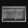Inox 72x47 Çift Göz Paslanmaz Çelik Eviye