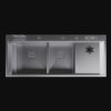 Inox 120x50 Çift Göz Bardak Yıkamalı Paslanmaz Çelik Eviye