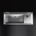 Inox 118x50 Tek Göz Bardak Yıkamalı Paslanmaz Çelik Eviye