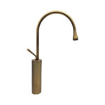 Minimal Brushed Gold Tall Basin Mixer