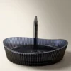 Dekoratif Cam Lavabo Siyah 52 cm