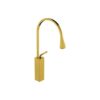 Square Minimal Gold Tall Basin Mixer