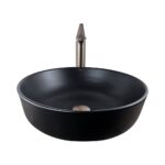 Mat Siyah Oval Çanak Lavabo
